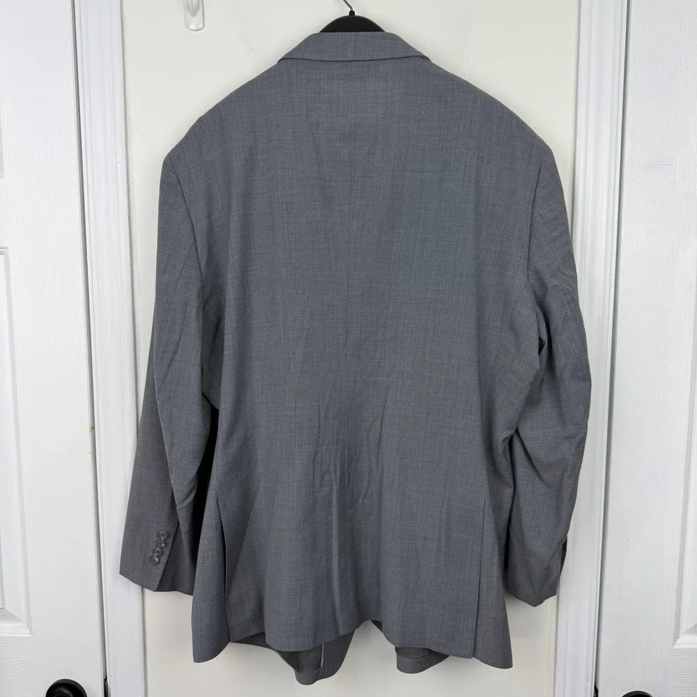 JOS A BANK 1905 52R Tailored Fit Plaid Grey‎ Wool Blend Jacket Blazer Sport Coat